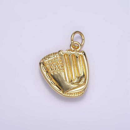 24K Gold Filled Minimalist Baseball Glove Pendant | M108