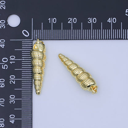 24K Gold Filled Minimalist Conch Sea Shell Charm | M923