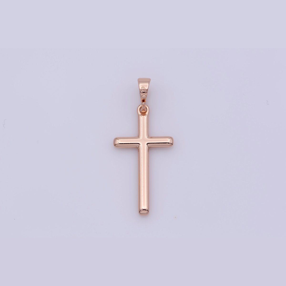 24K Gold Filled Minimalist Cross Pendant in Gold, Rose Gold &amp; Silver | I663
