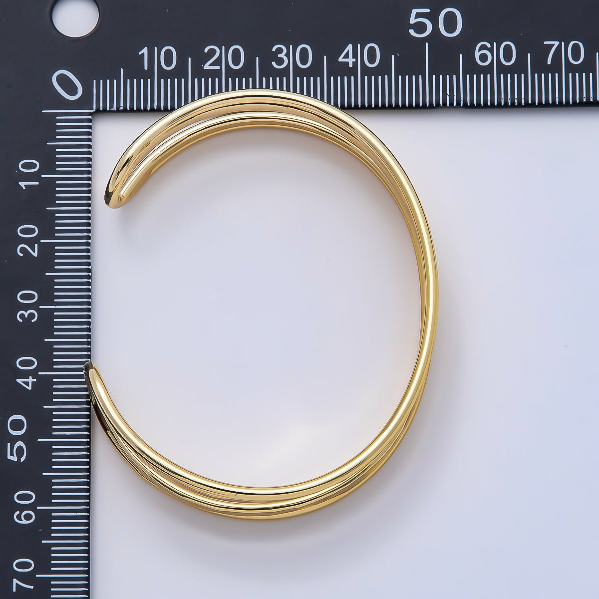 24K Gold Filled Minimalist Cuff Band Bangle Bracelet | WA-3895