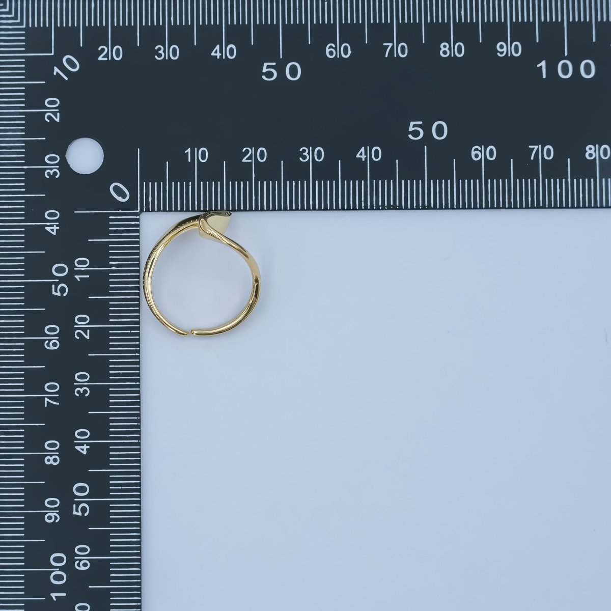 24K Gold Filled Minimalist Curve Wave Band Ring | O822