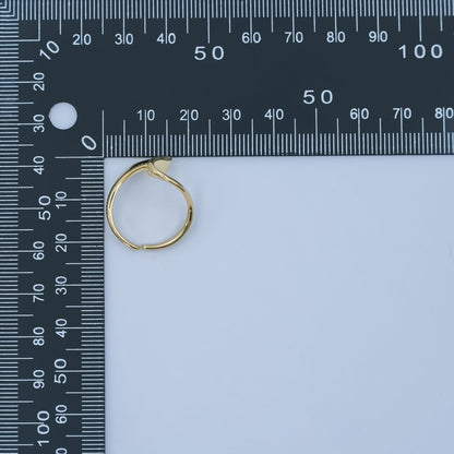 24K Gold Filled Minimalist Curve Wave Band Ring | O822
