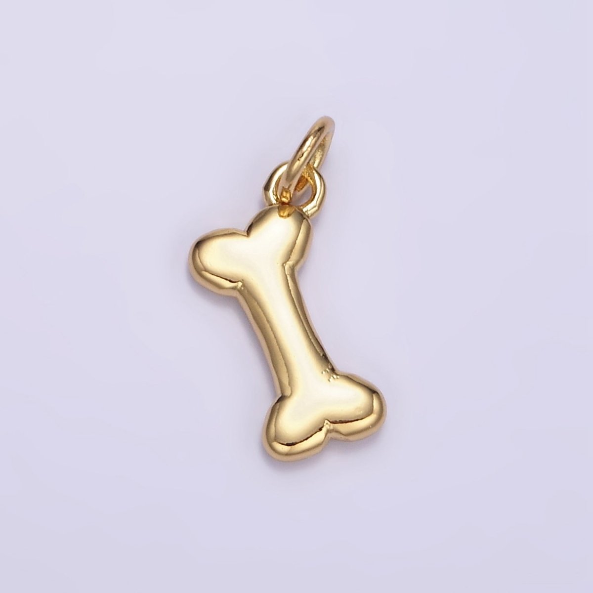 24K Gold Filled Minimalist Dog Bone Mini Charm | M126