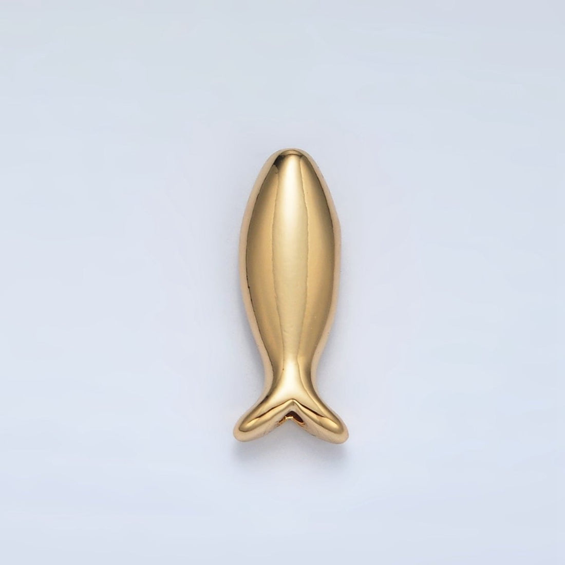 24K Gold Filled Minimalist Fish Silhouette Bead | B894