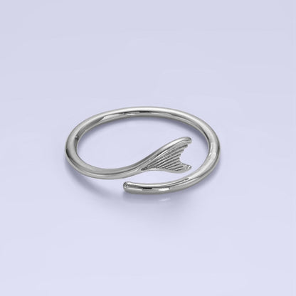 24K Gold Filled Minimalist Fish Tail Ring | O1262
