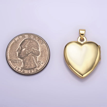 24K Gold Filled Minimalist Heart Locket Pendant | H429