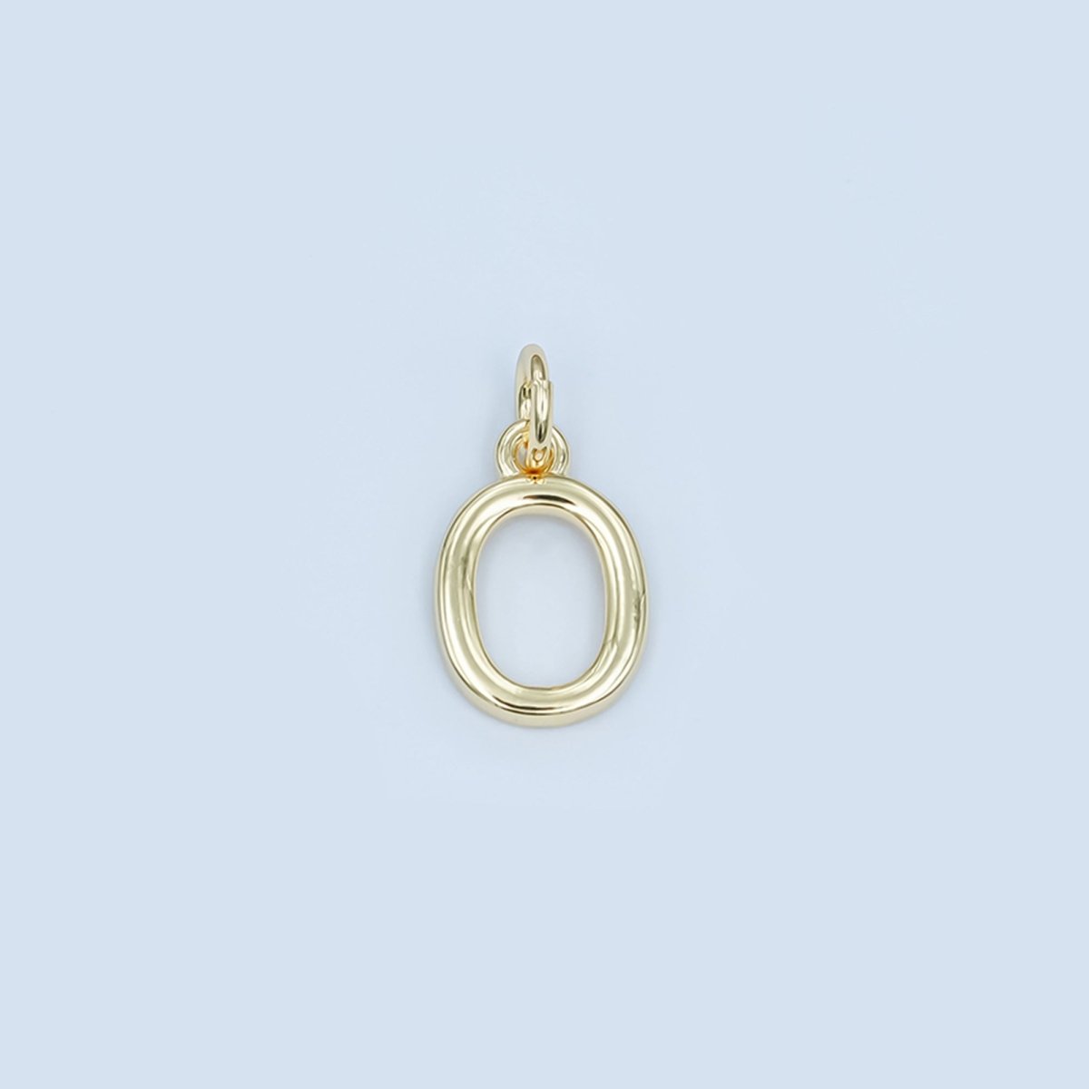 24K Gold Filled 12mm Minimalist Initial Letter Charm | A043-A055