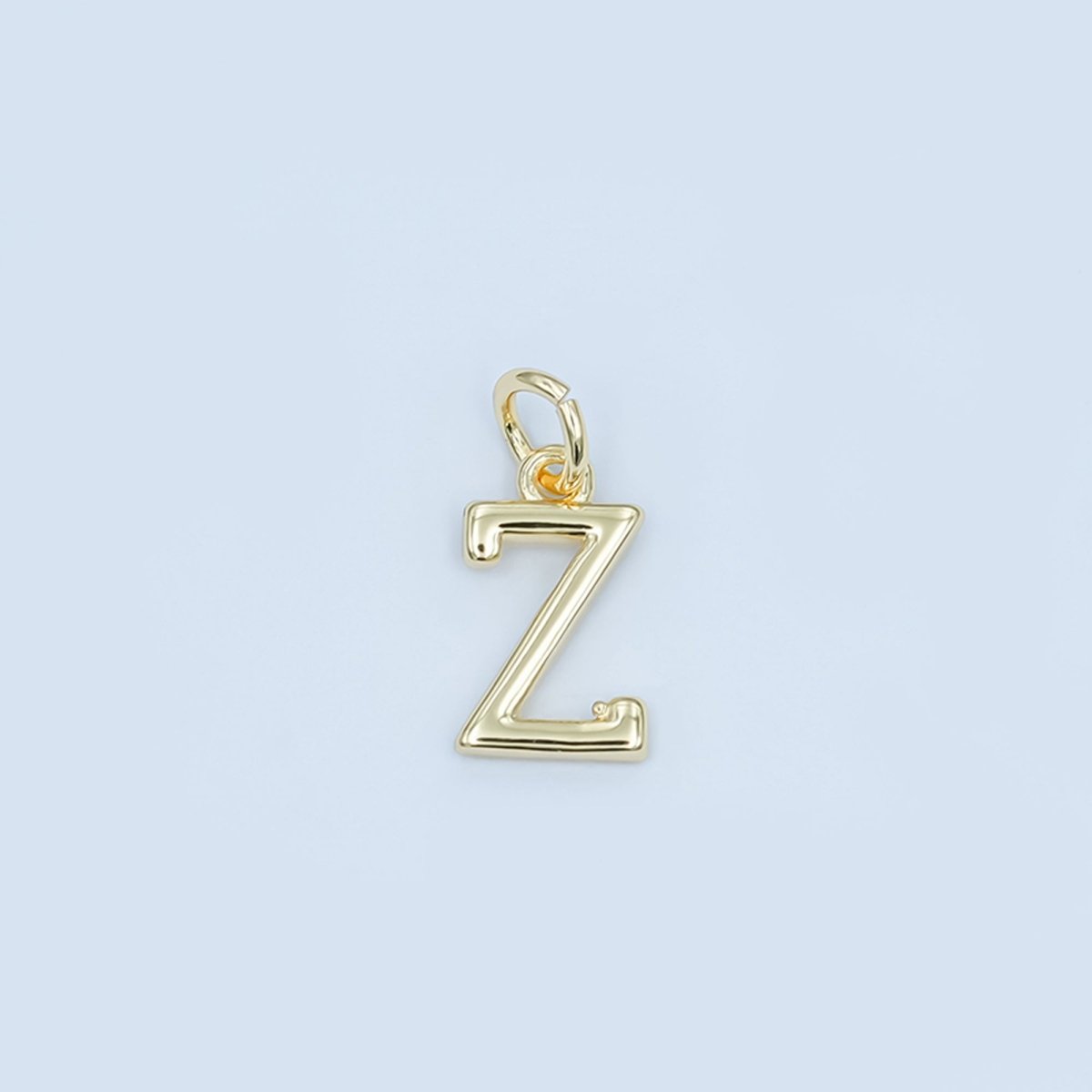 24K Gold Filled 12mm Minimalist Initial Letter Charm | A043-A055