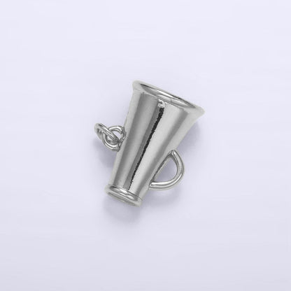 24K Gold Filled Minimalist Megaphone 3D Multidimensional Charm | E654