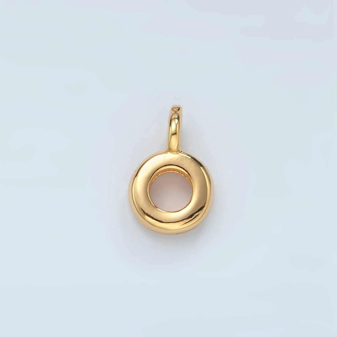 24K Gold Filled Minimalist Mini Round Charm Findings | L073