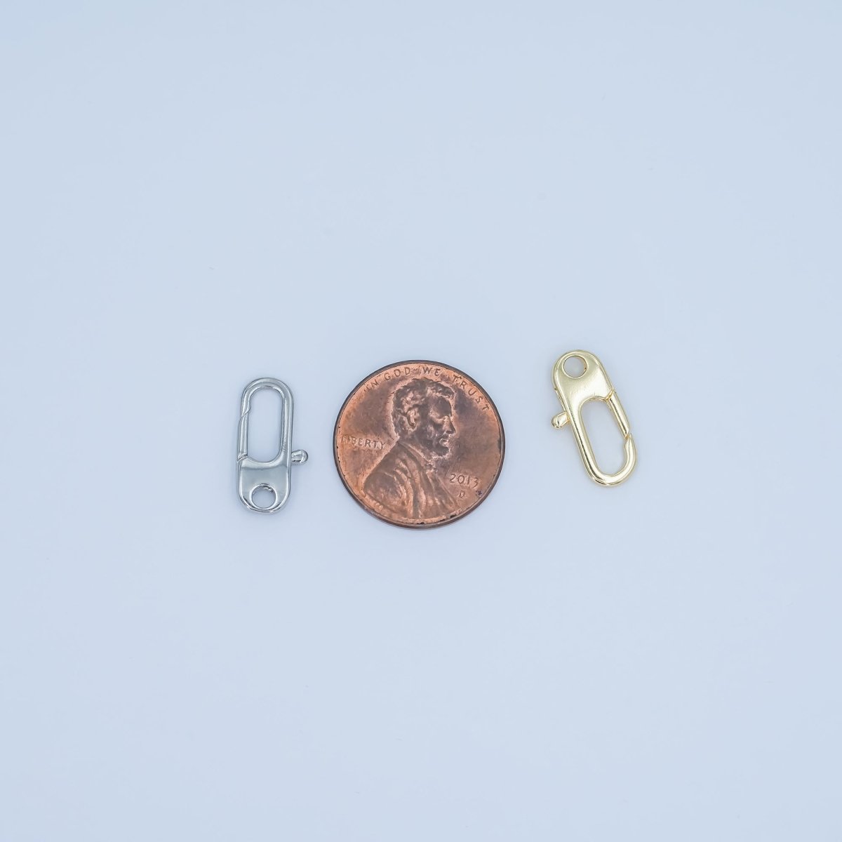 24K Gold Filled Minimalist Oblong Lobster Clasps Finding in Gold &amp; Silver | Z1101