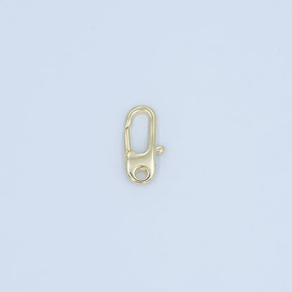 24K Gold Filled Minimalist Oblong Lobster Clasps Finding in Gold &amp; Silver | Z1101