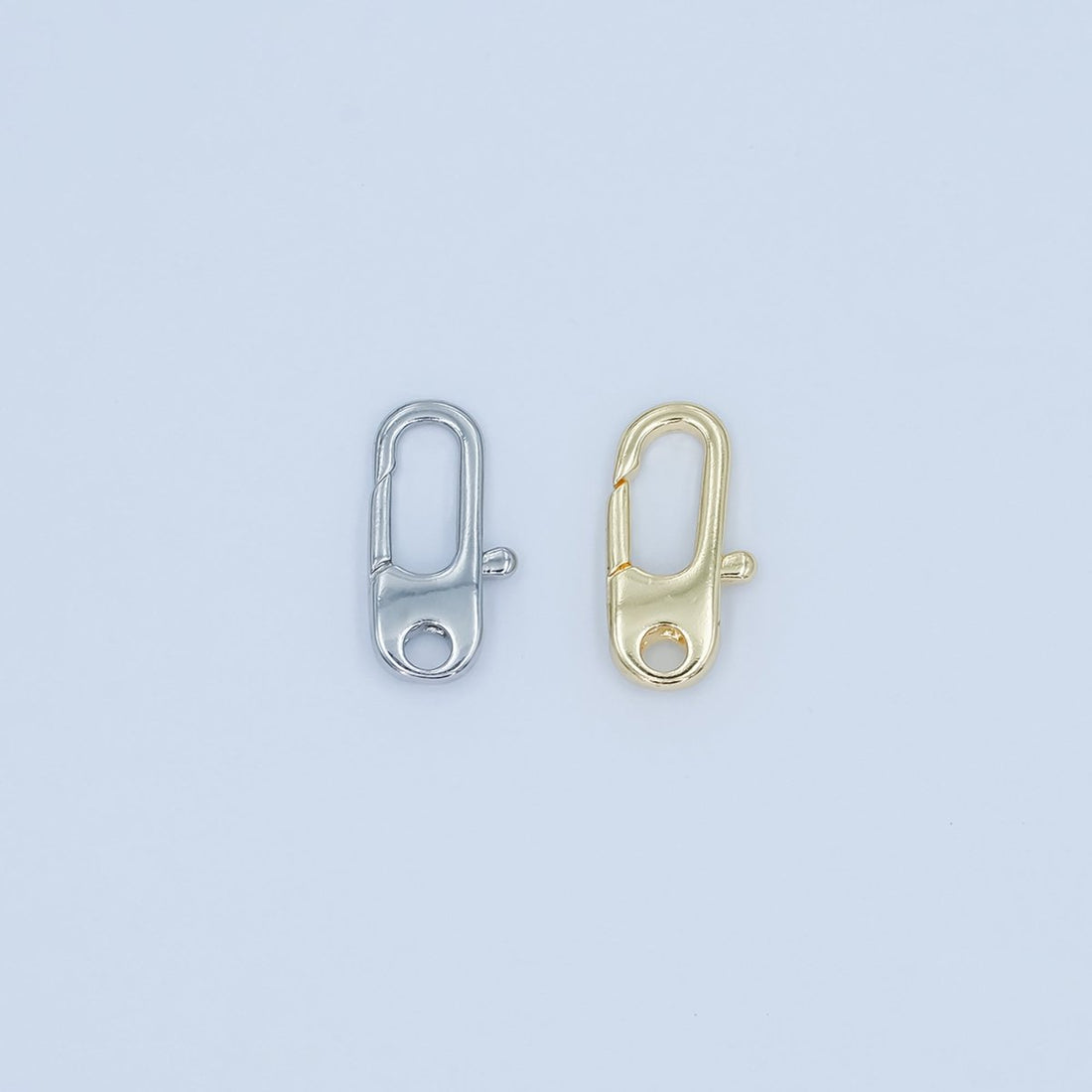 24K Gold Filled Minimalist Oblong Lobster Clasps Finding in Gold &amp; Silver | Z1101