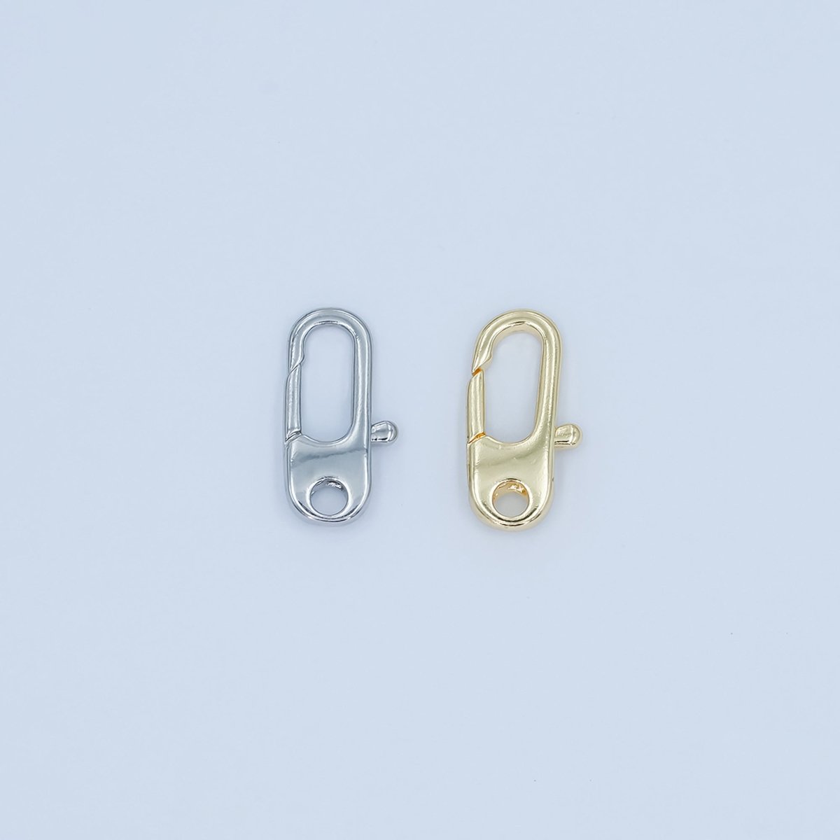 24K Gold Filled Minimalist Oblong Lobster Clasps Finding in Gold &amp; Silver | Z1101