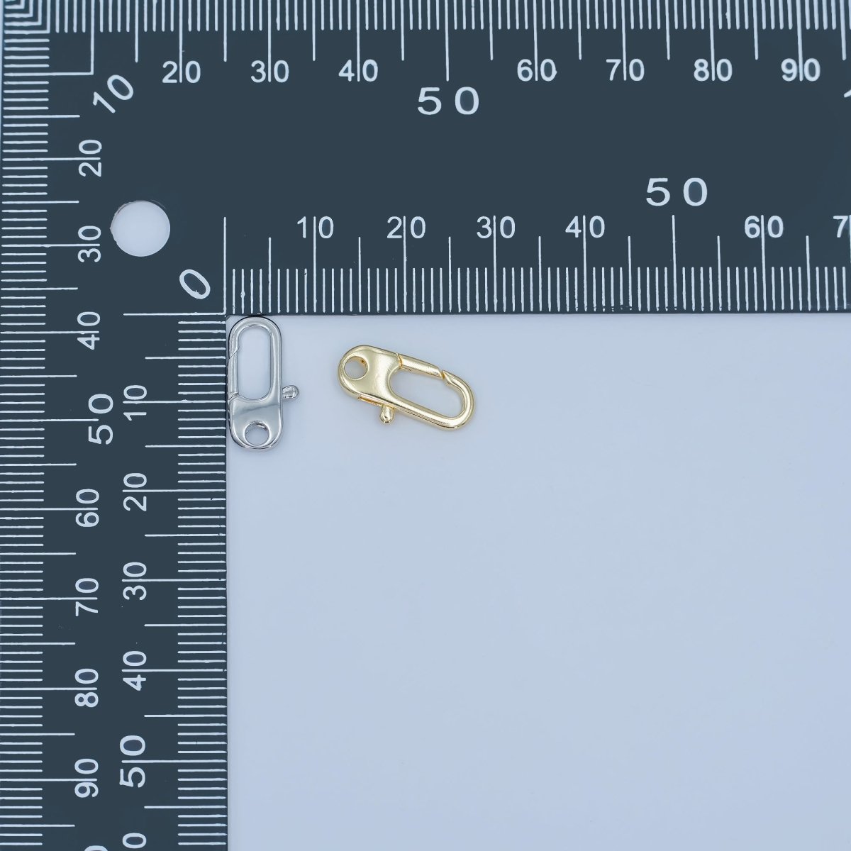 24K Gold Filled Minimalist Oblong Lobster Clasps Finding in Gold &amp; Silver | Z1101
