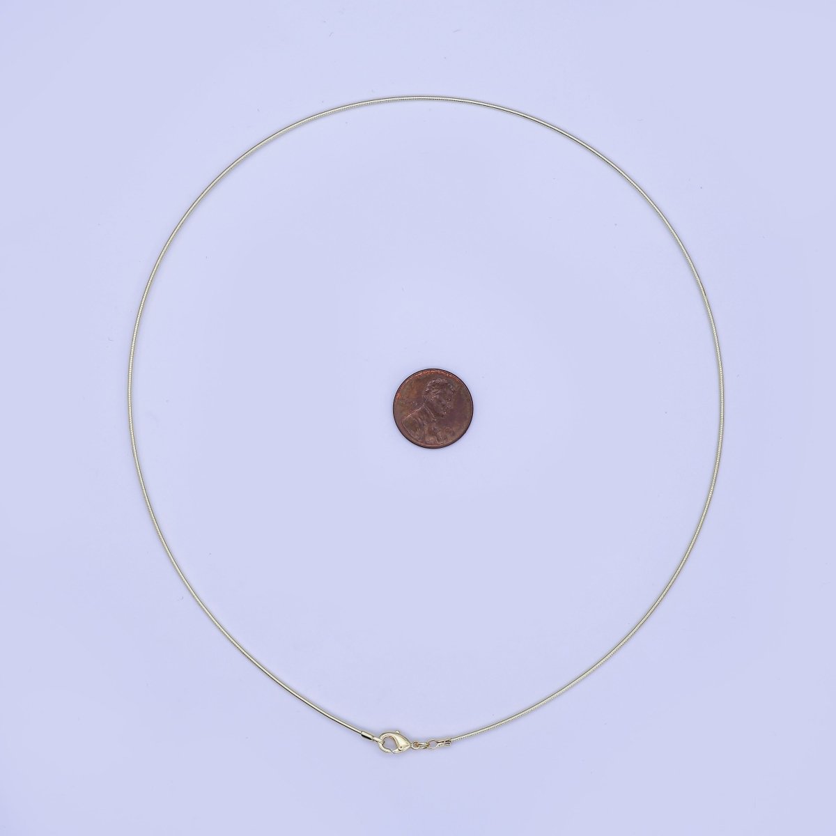 24K Gold Filled Minimalist Snake Chain Collar Necklace | WA-03136