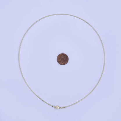 24K Gold Filled Minimalist Snake Chain Collar Necklace | WA-03136