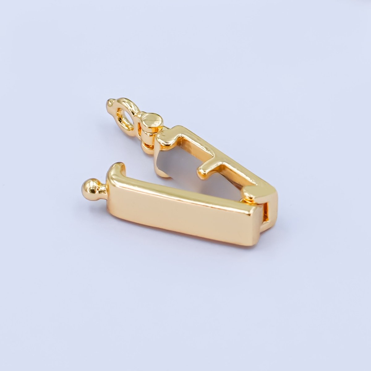 24K Gold Filled Minimalist Snap Rectangular Bail Finding in Gold &amp; Silver | Z1086
