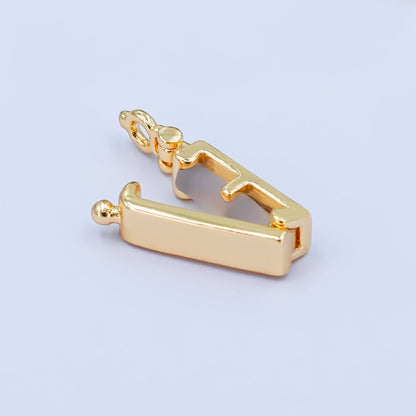 24K Gold Filled Minimalist Snap Rectangular Bail Finding in Gold &amp; Silver | Z1086