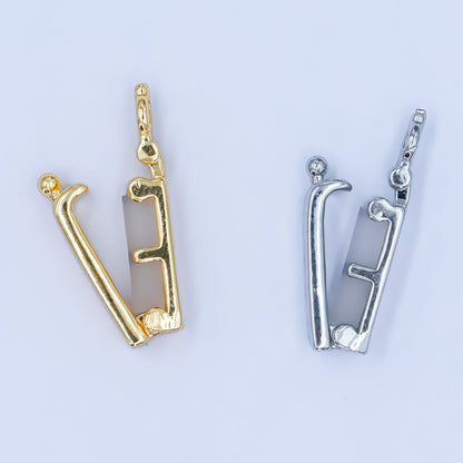 24K Gold Filled Minimalist Snap Rectangular Bail Finding in Gold &amp; Silver | Z1086