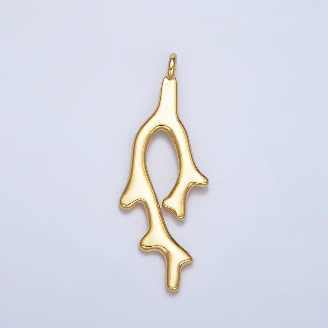 24K Gold Filled Molten Flame Geometric Minimalist Pendant | X897