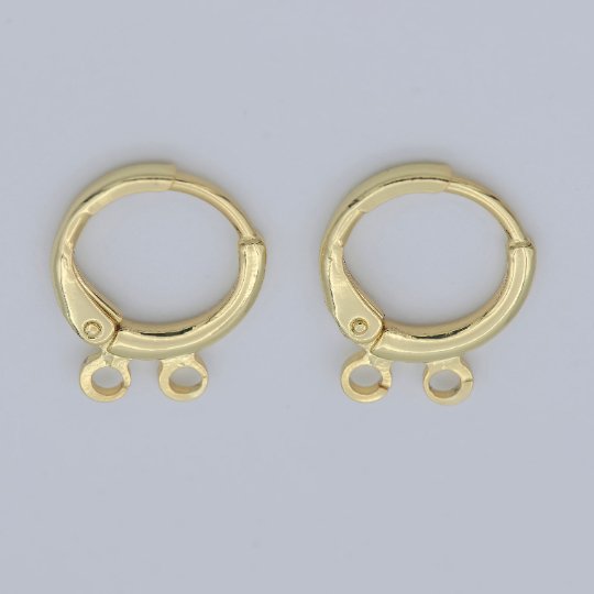 24K Gold Filled Multi loop Connector Open Link Earring Component, Earring Chandelier for Charm 2,3,4,5 hole Open Link Lever Back Earring K-642 K-668 K-706 K-731