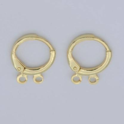 24K Gold Filled Multi loop Connector Open Link Earring Component, Earring Chandelier for Charm 2,3,4,5 hole Open Link Lever Back Earring K-642 K-668 K-706 K-731