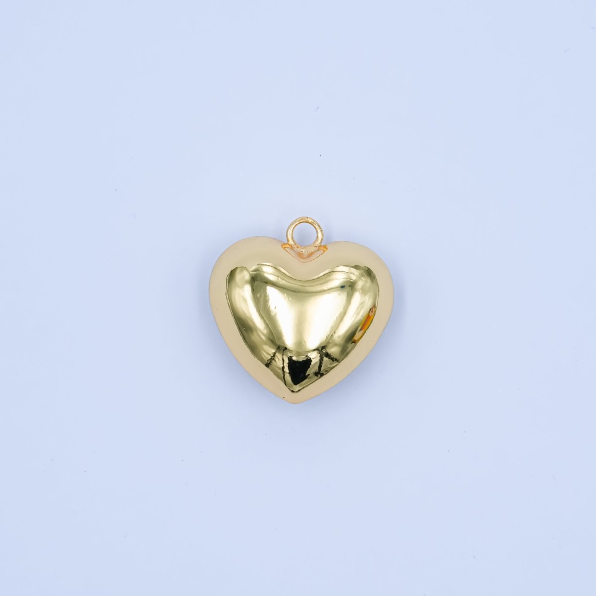 24K Gold Filled Multidimensional 3D Chubby Heart Charm | M180