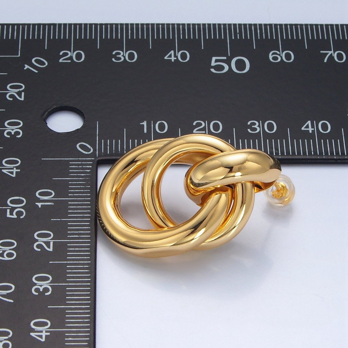 24K Gold Filled Multiple Band Drop Stud Earrings in Gold, Silver &amp; Mixed Metal | AD697 AD698 AD699