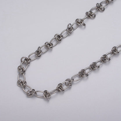 24k Gold Filled Multiple Round Rolo Link PaperClip Unfinished Chain in Gold &amp; Silver Barbed Wire | ROLL-1143 - ROLL-1146 Clearance Pricing
