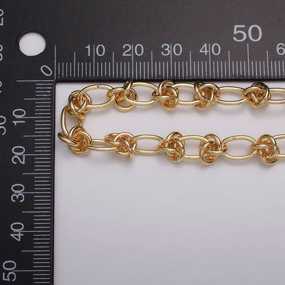 24k Gold Filled Multiple Round Rolo Link PaperClip Unfinished Chain in Gold &amp; Silver Barbed Wire | ROLL-1143 - ROLL-1146 Clearance Pricing