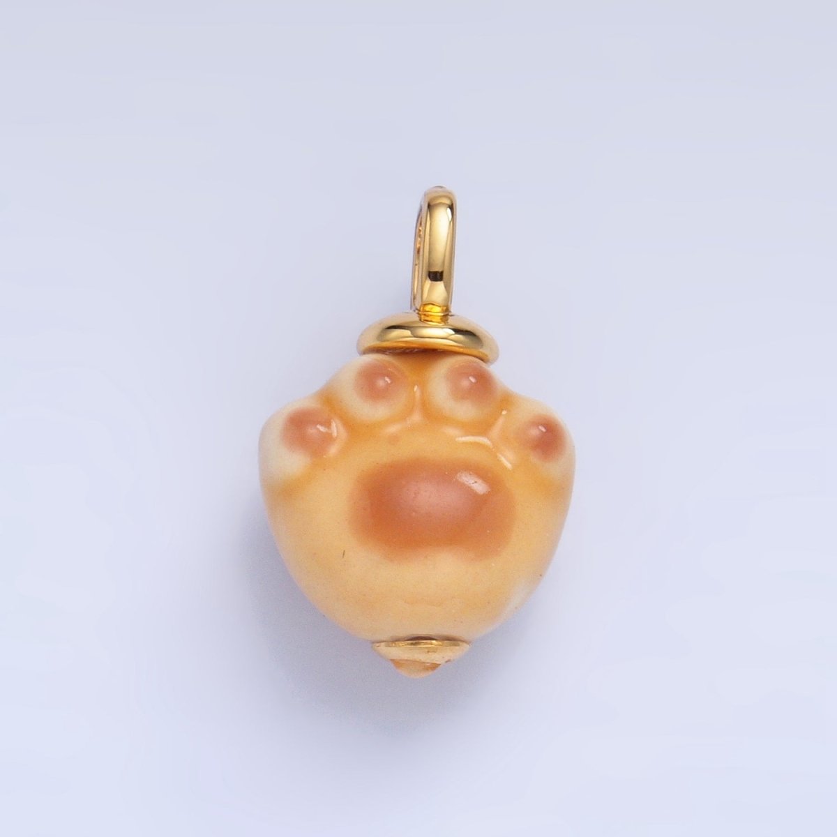 24K Gold Filled Nature Floral Mushroom Pet Sea Sell Ceramic Drop Charm