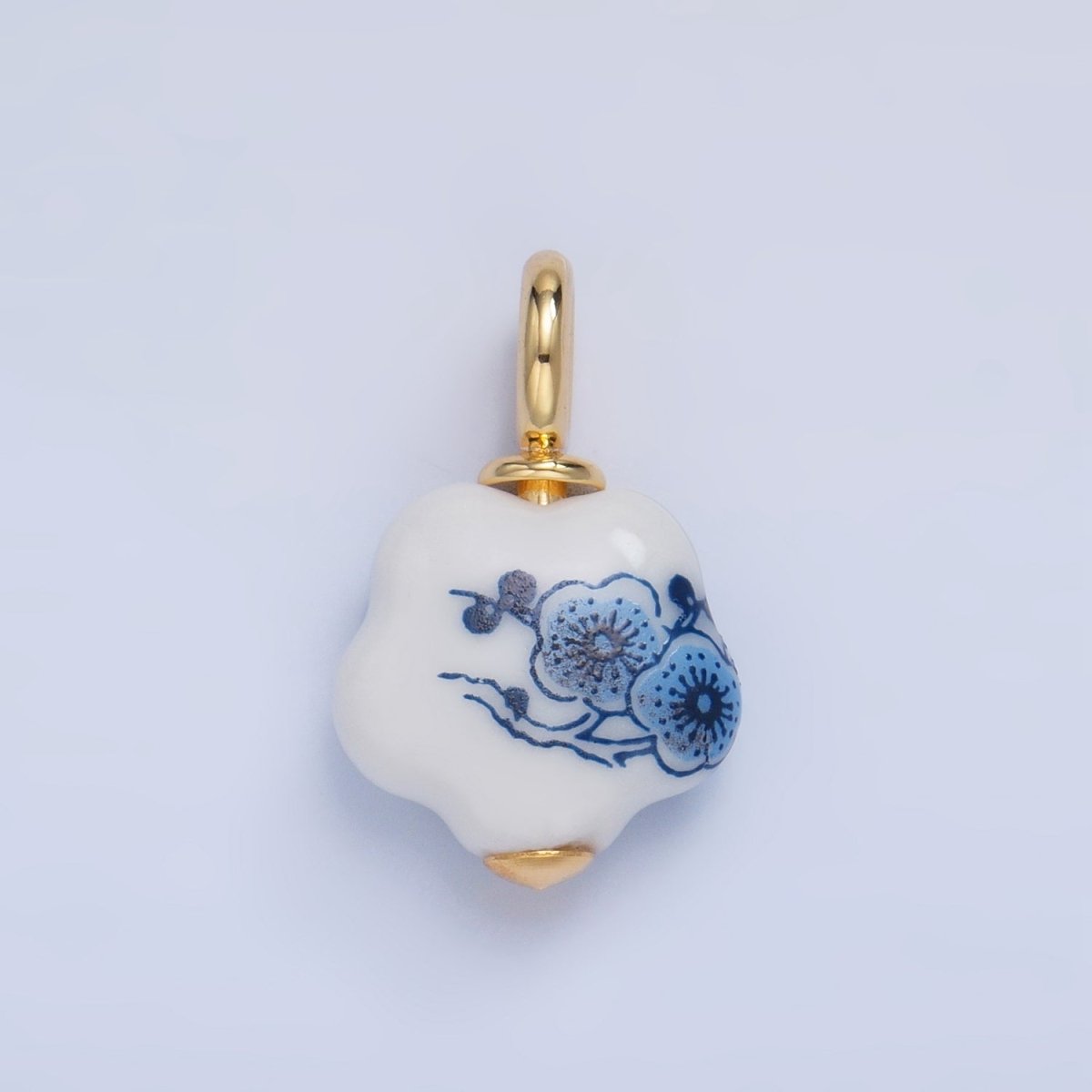 24K Gold Filled Nature Floral Mushroom Pet Sea Sell Ceramic Drop Charm