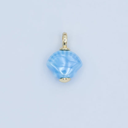 24K Gold Filled Nature Floral Mushroom Pet Sea Sell Ceramic Drop Charm