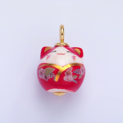 24K Gold Filled Nature Floral Mushroom Pet Sea Sell Ceramic Drop Charm