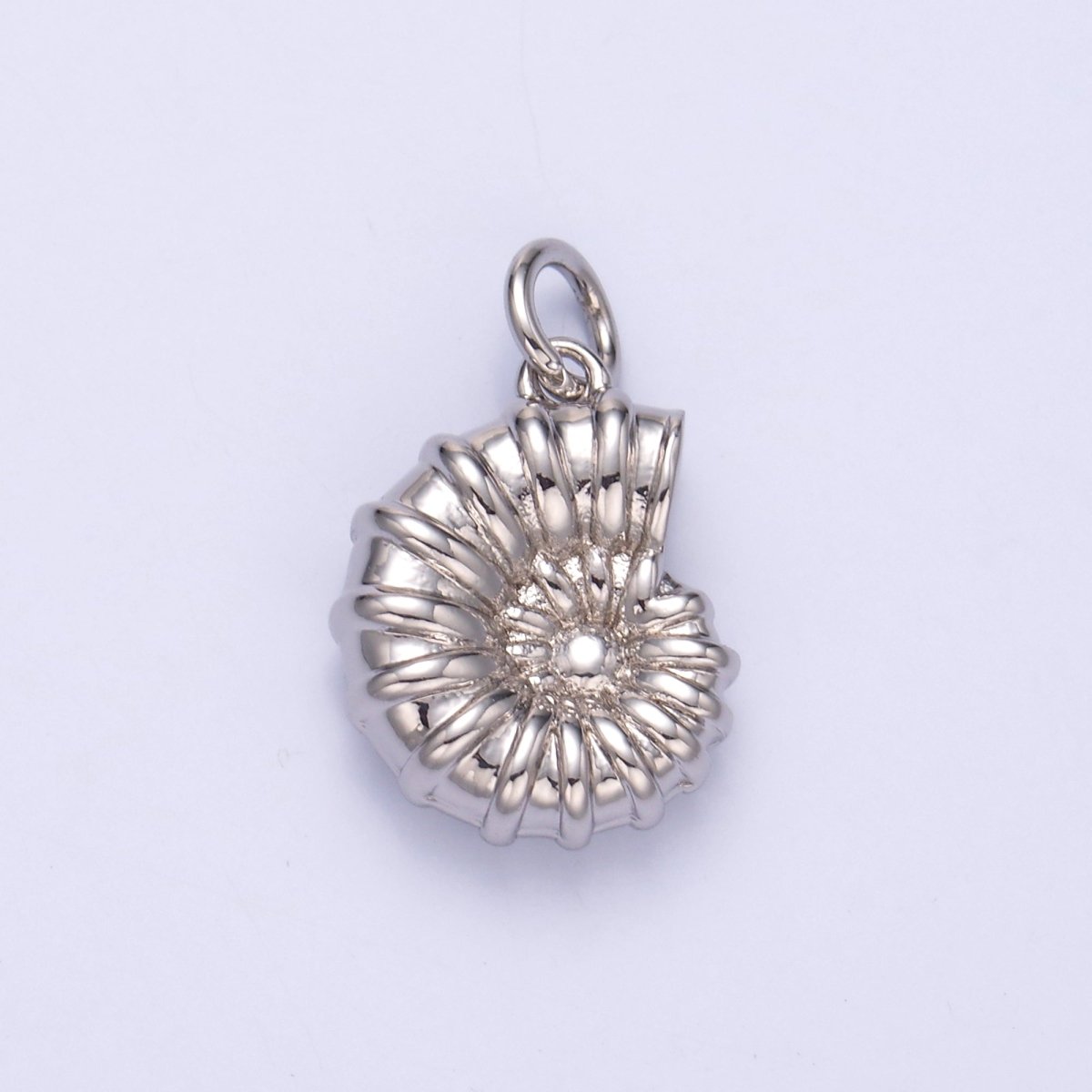 24K Gold Filled Nautilus Shell Multidimensional 3D Charm in Gold &amp; Silver | N014