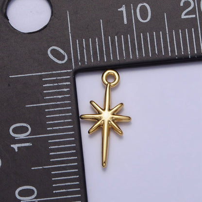 24K Gold Filled  North Star Celestial15.8mm Add-On Charm in Gold &amp; Silver | AC333 AC716