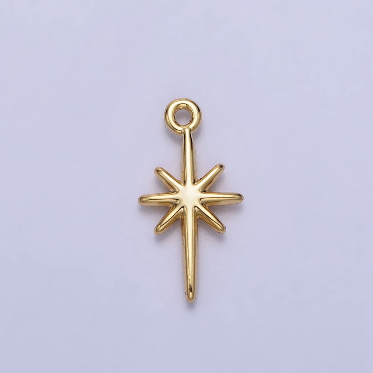 24K Gold Filled  North Star Celestial15.8mm Add-On Charm in Gold &amp; Silver | AC333 AC716