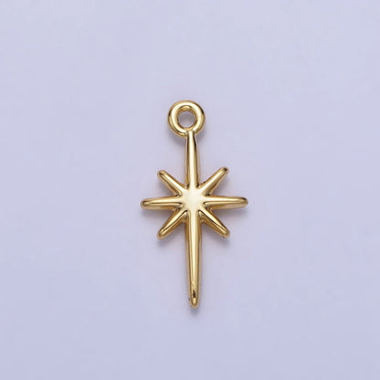 24K Gold Filled  North Star Celestial15.8mm Add-On Charm in Gold &amp; Silver | AC333 AC716