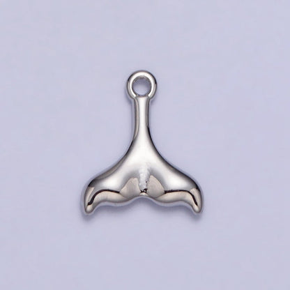 24K Gold Filled Ocean Sea Animal Tail Whale Mermaid Dolphin Charm in Gold &amp; Silver | AC345 AC346