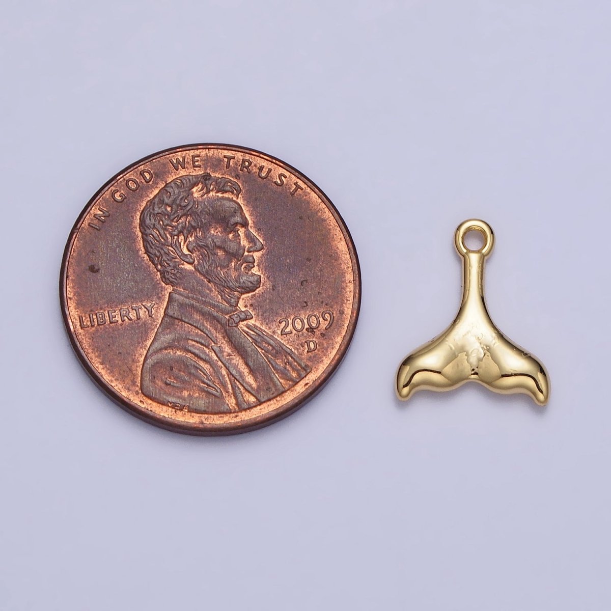 24K Gold Filled Ocean Sea Animal Tail Whale Mermaid Dolphin Charm in Gold &amp; Silver | AC345 AC346