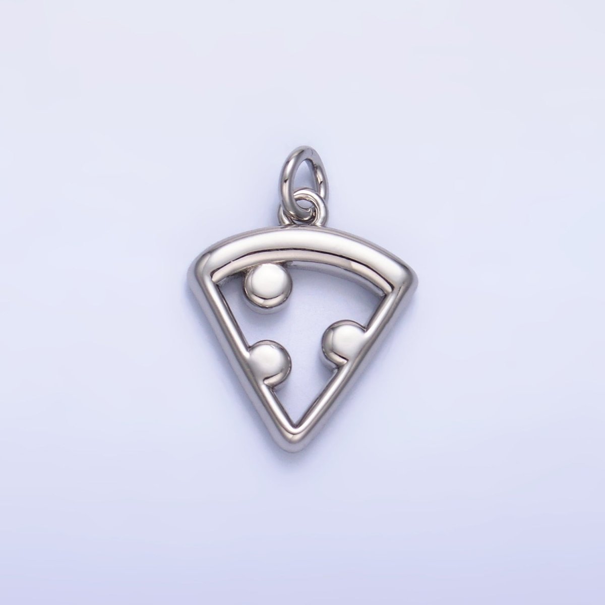 24K Gold Filled Open Italian Pizza Charm in Gold &amp; Silver | W219