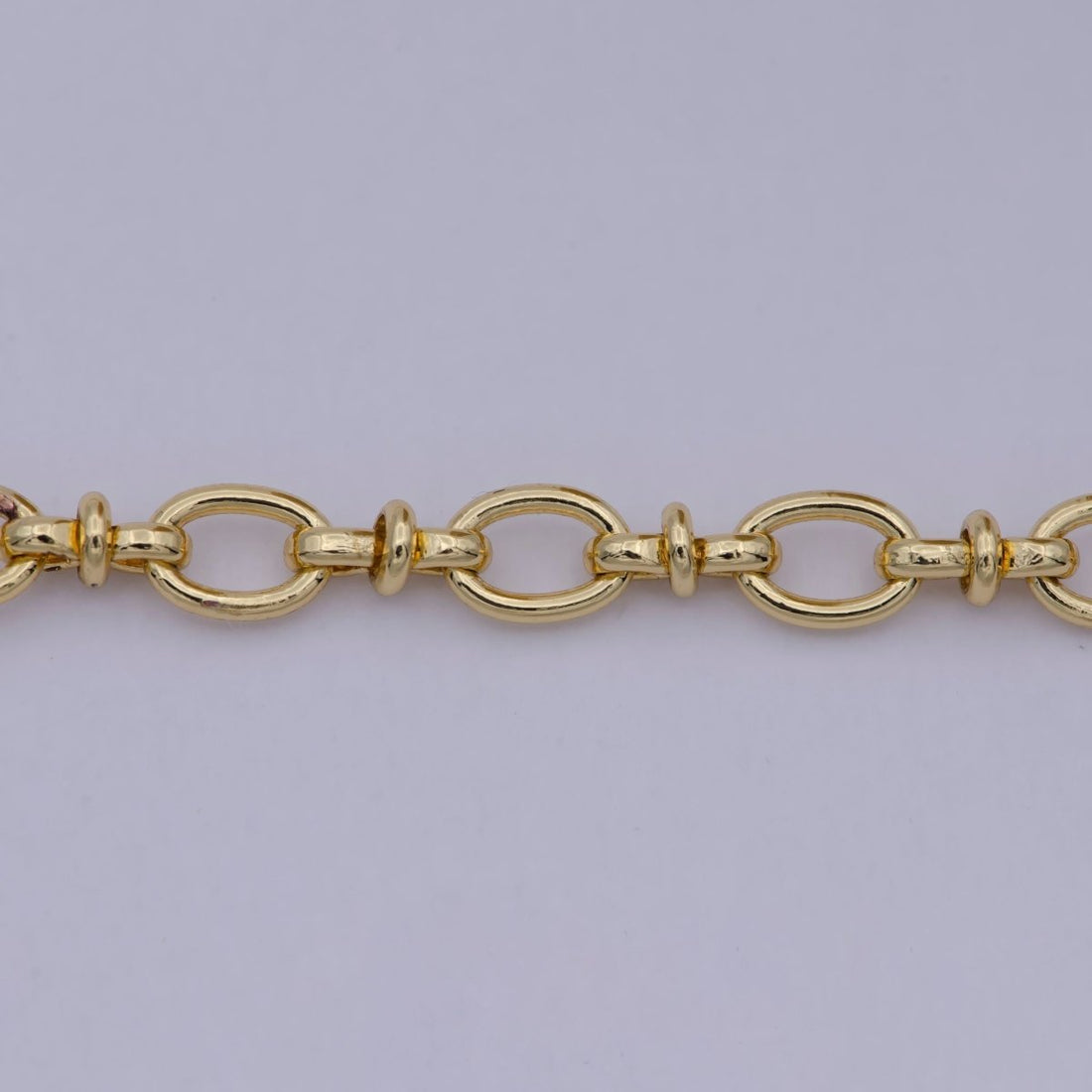 24K Gold Filled Oval Cable Rolo Chain, 5.6mm Width Chain, Unfinished Unique Chain For Jewelry Component | ROLL-593