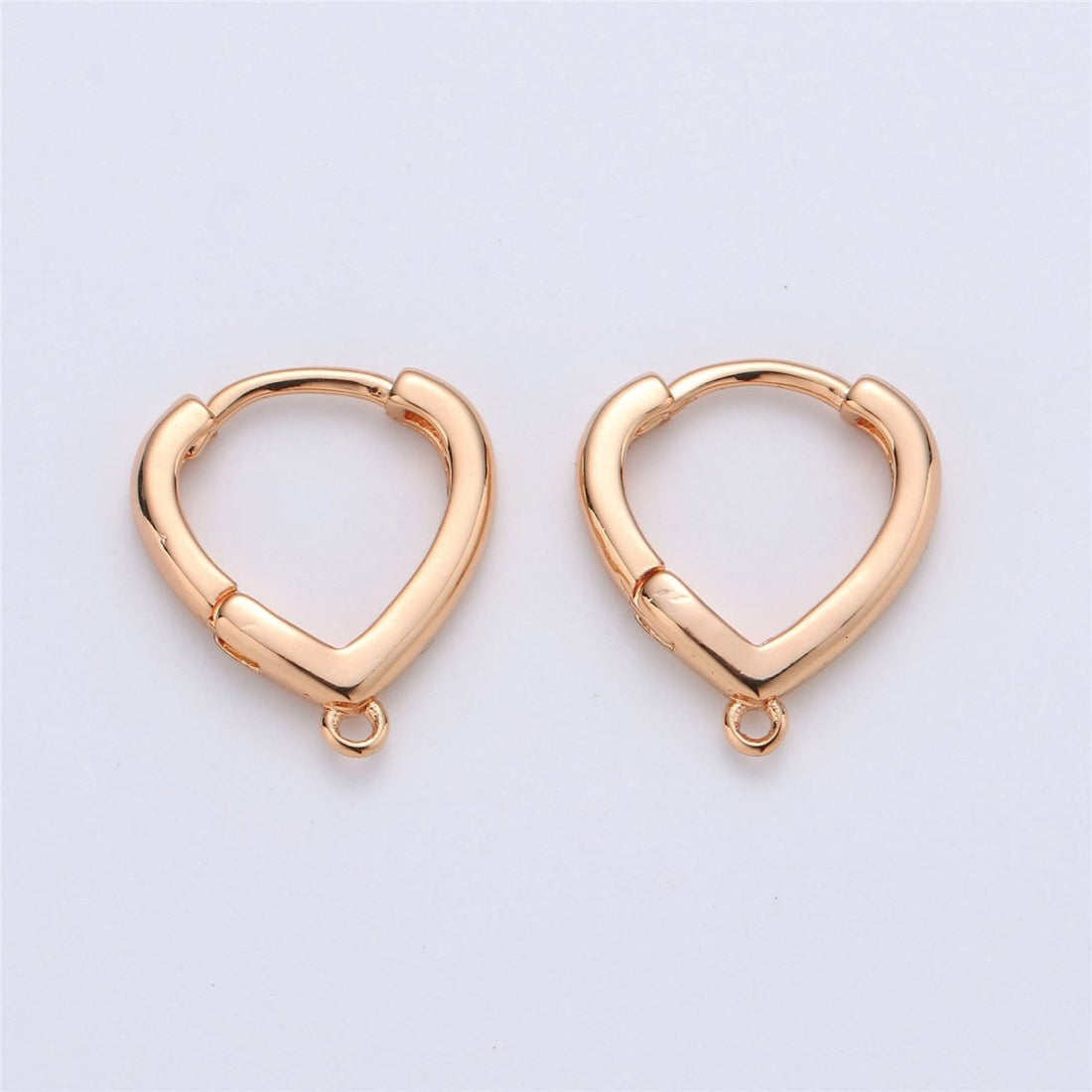 24k Gold Filled Oval Easy Snap Earring with Jump Ring, Earring Supplies for DIY Earring Jewelry, Snap Click On Earring, Oval Shape K-467 K-867