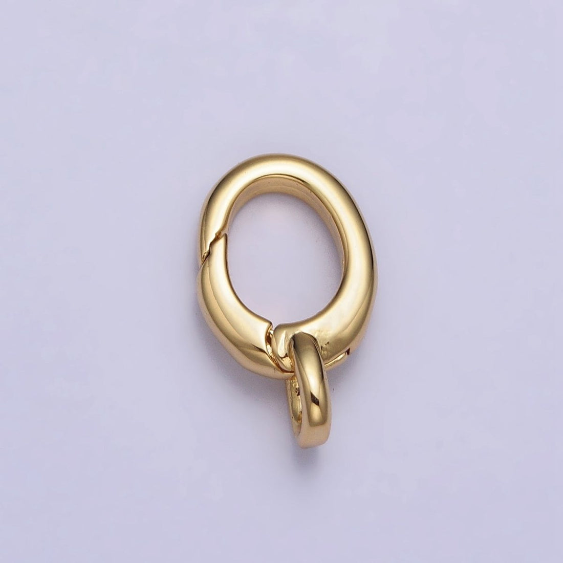 24K Gold Filled Oval Push Triggerless Clasps Jewelry Closure Supply in Gold &amp; Silver | Z-123 Z-124