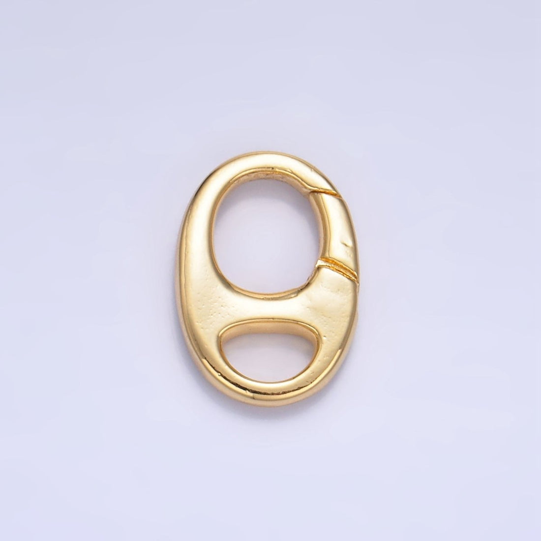 24K Gold Filled Oval Soda Tab Push Gate Minimalist Finding | Z1002