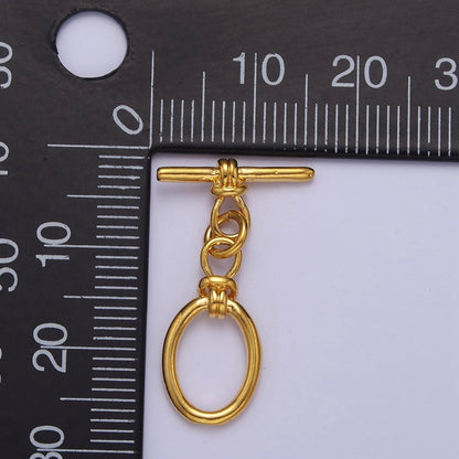 24k Gold Filled Oval Toggle Clasp, Jewelry Clasp OT Clasp Findings L-699 L-700 L-701