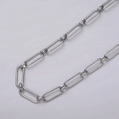 24k Gold Filled PaperClip Cable Link Unfinished Chain by Yard in Gold &amp; Silver | ROLL-1127 ROLL-1203 Clearance Pricing