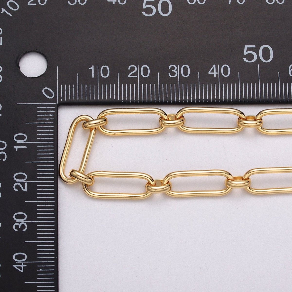 24k Gold Filled PaperClip Cable Link Unfinished Chain by Yard in Gold &amp; Silver | ROLL-1127 ROLL-1203 Clearance Pricing