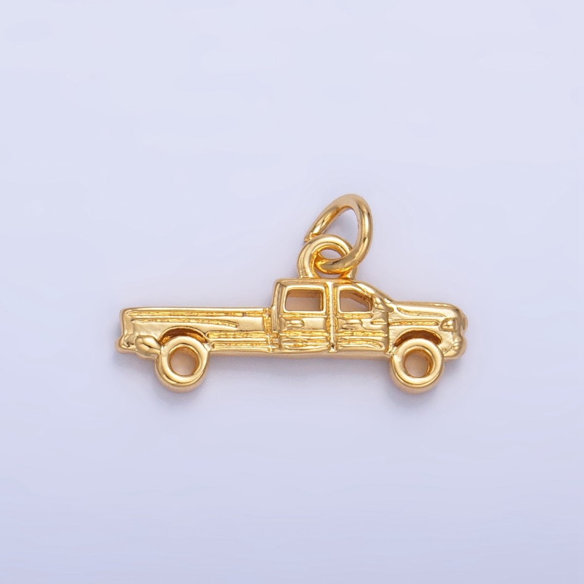 24K Gold Filled Pick Up Truck Vehicle Multidimensional Charm in Gold &amp; Silver | W077